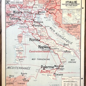 イタリア - 旧ヴィダル・ラブラシュ学校地図 30、T31、1940年