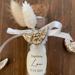 Eprouvette à dragées Baptême Ange
