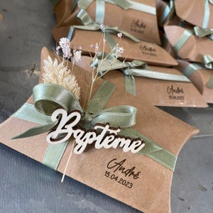 Boîte de dragées en kraft personnalisée