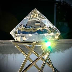 Quartz ''Diamond Heart Activator'' AAA quality brilliant cut Quartz Crystal Energy transmitter,