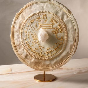 Objeto escultórico de cristal sobre pedestal – Pieza de colección de cuarzo hecha a mano | Escultura mineral de lujo para galería | Objeto de diseño contemporáneo |