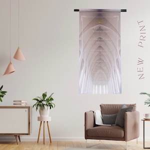 Wandteppich „Ich bin der Pfad“, Göttliche Poesie, Aktivierungswandbehang, 100 % Baumwolle, groß, 60 x 120 cm, inkl. Stab