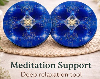 Energy Healing Discs for Deep Relaxation, Chakra Balance & Meditation Support (Set of 2) Energy Healing, Balancing, Frequency, Alignment