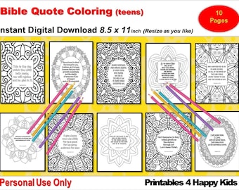 Bible Verse Coloring,  Christian Coloring Sheets, Catholic Art Printables, Scripture Coloring Pages