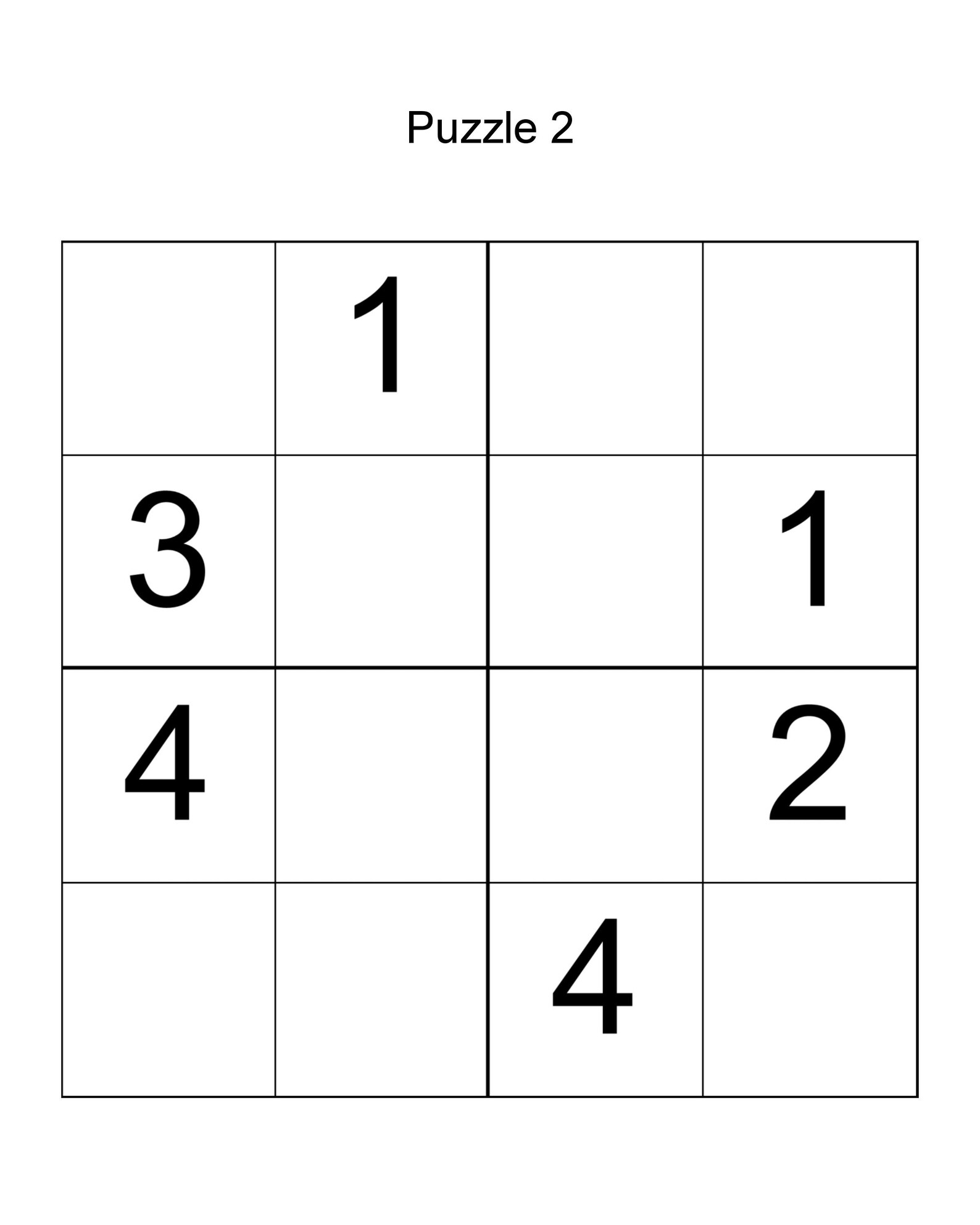 Printable Easy Sudoku