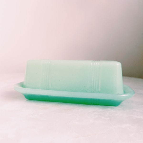 Green Butter Dish Etsy