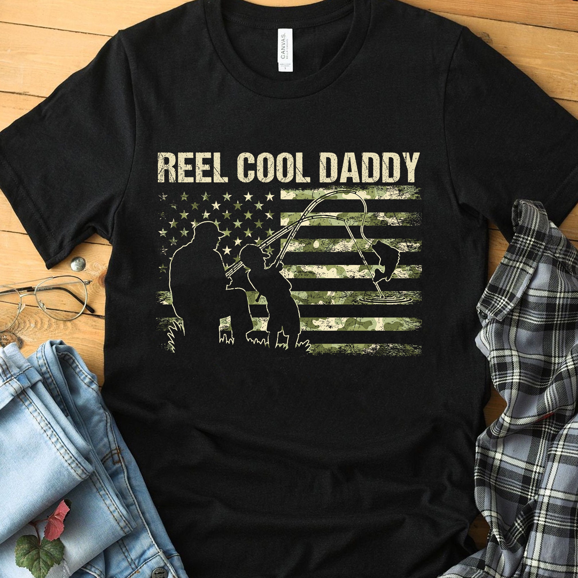 Reel Cool Daddy American Flag Camo Father's Day Gift Ideas | Etsy