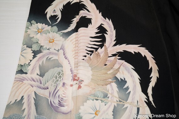 White Phoenixes Tomesode - Antique Women's Kimono… - image 7