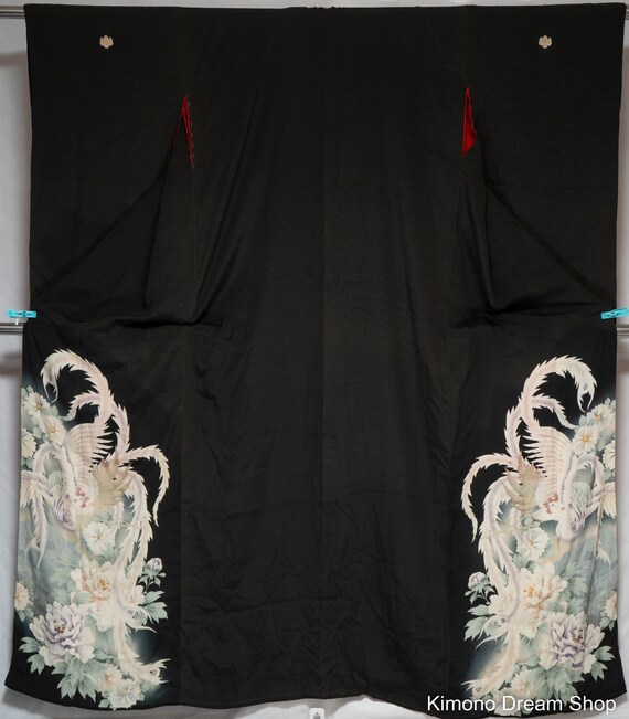 White Phoenixes Tomesode - Antique Women's Kimono… - image 2