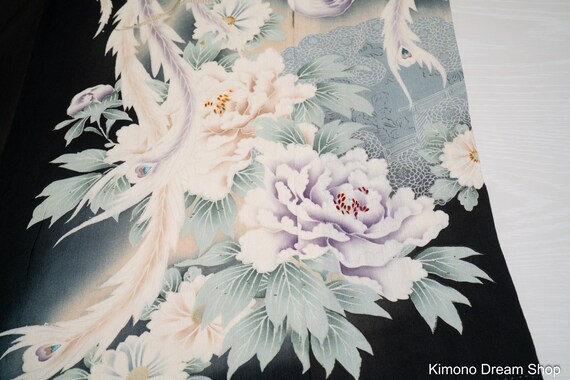 White Phoenixes Tomesode - Antique Women's Kimono… - image 6