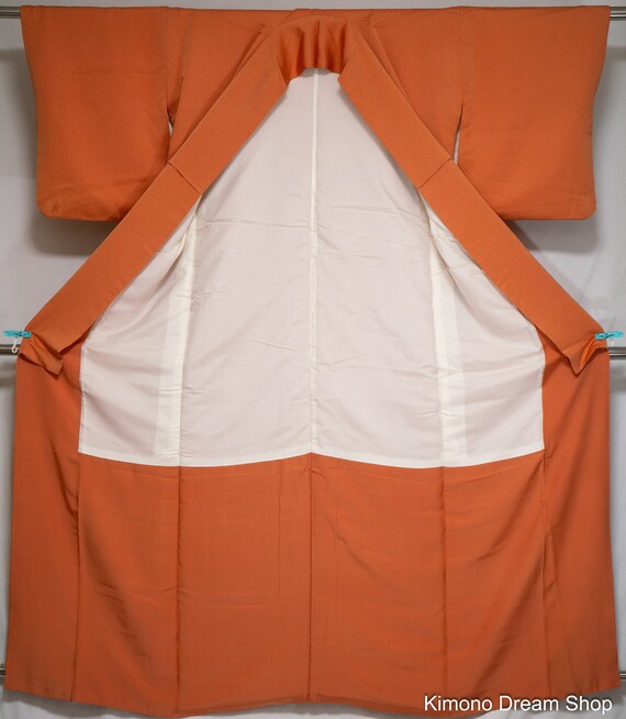 Pastel Burnt Orange Iromuji Kimono - Vintage Silk… - image 2