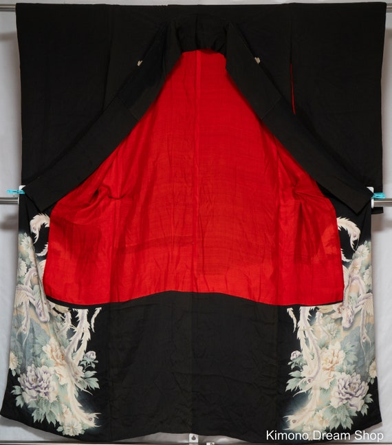 White Phoenixes Tomesode - Antique Women's Kimono… - image 3