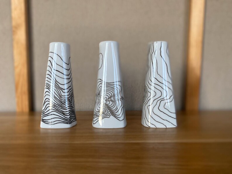 Hand painted ceramic vases image 1