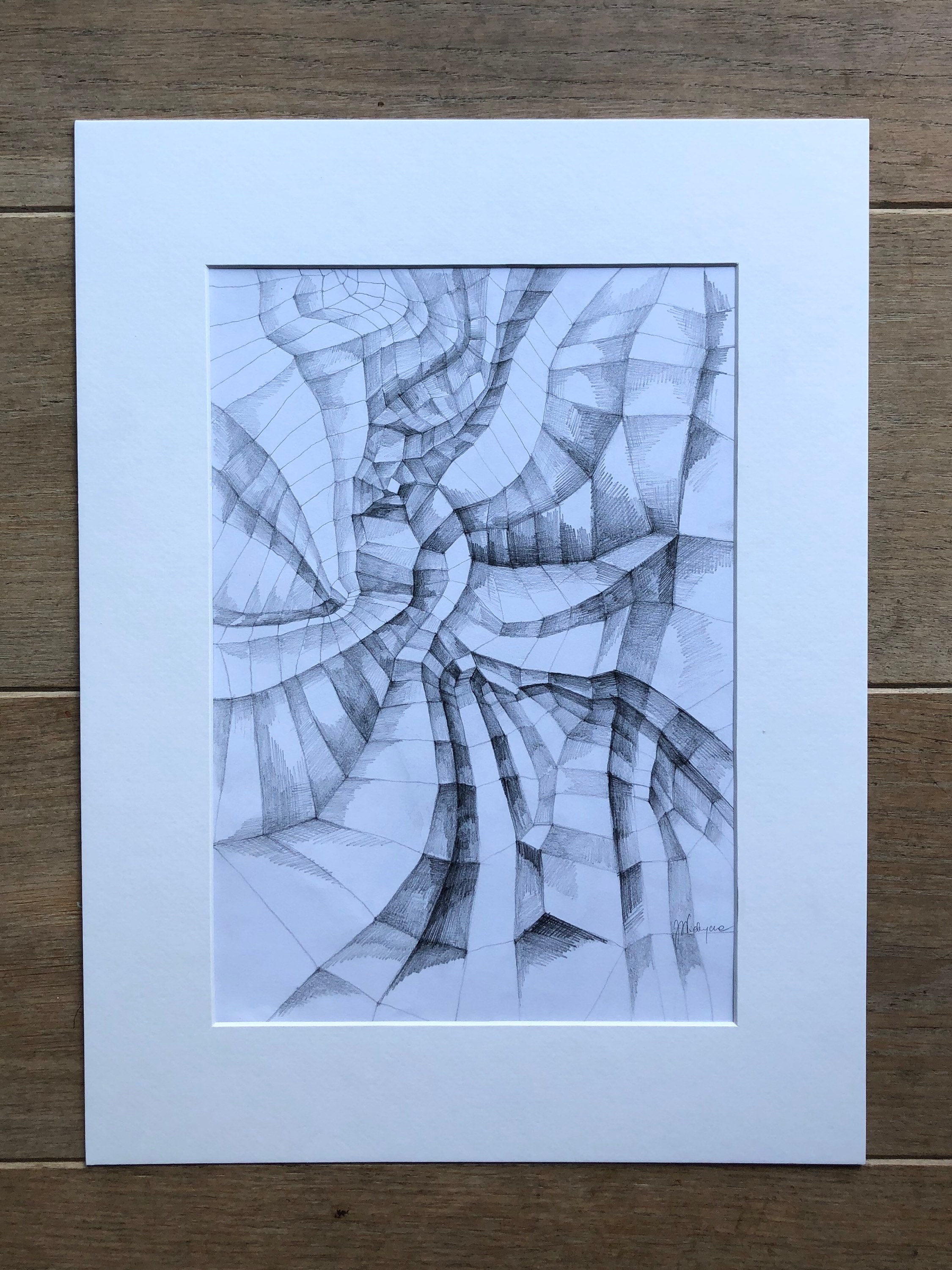 Original abstract art pencil drawing home decoration Etsy