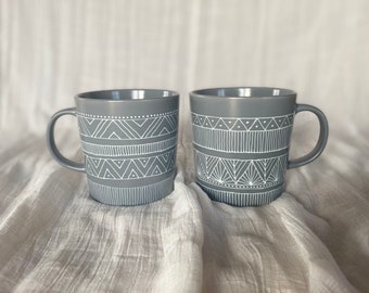 Hand painted ceramic mugs porcelain coffee tea cup unique art gift