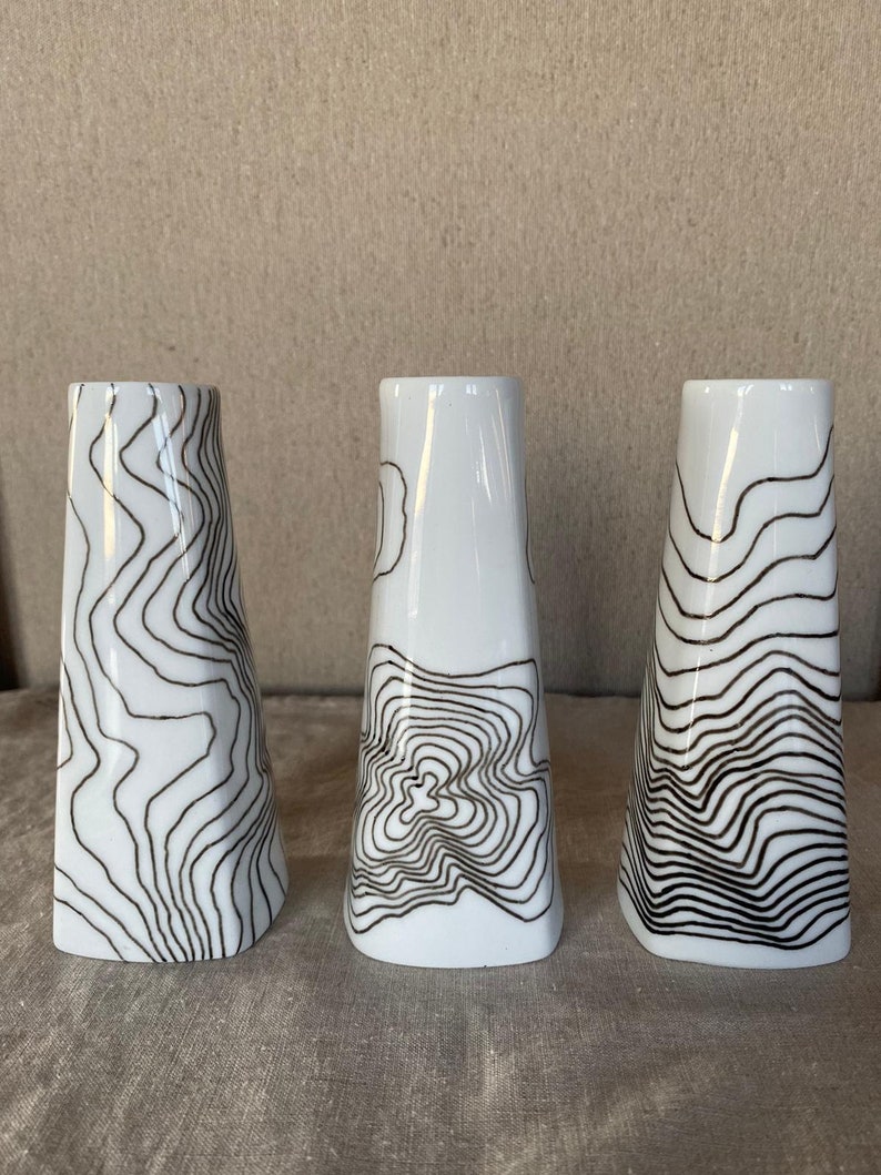 Hand painted ceramic vases image 2