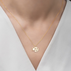 Sterling Silver Ladybug Necklace: Handmade Insect Pendant