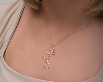 Signature Name Necklace Silver, Personalized Name Necklace, Name Necklace Gold, Gift For Her, Name Necklace, Personalized Jewelry, Necklace