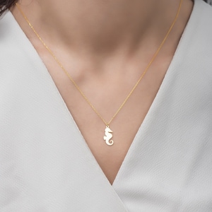 Seahorse Necklace 925 Silver, Silver Seahorse Necklace, Seahorse Pendant, Seahorse Jewelry, Seahorse Charm Necklace, Gift Idea
