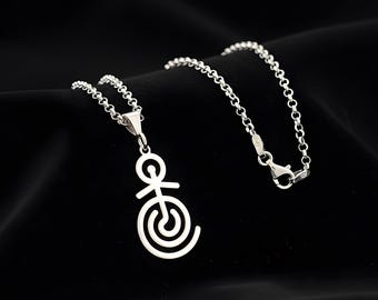 Shaman Spiral Necklace Sterling Silver: Spiritual Transformation Jewelry