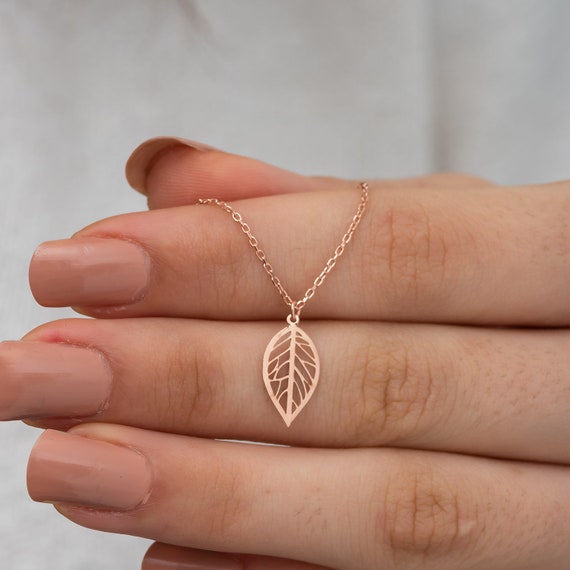 ネックレス・ペンダント Gold Woven Leaf Necklace Gold Tobacco Leaf Necklace With 14kt Gold Vermeil Tobacco