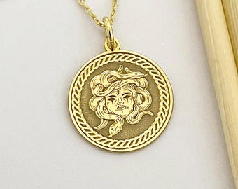925 Sterling Silber Medusa Halskette: Personalisierter Anhänger der griechischen Mythologie
