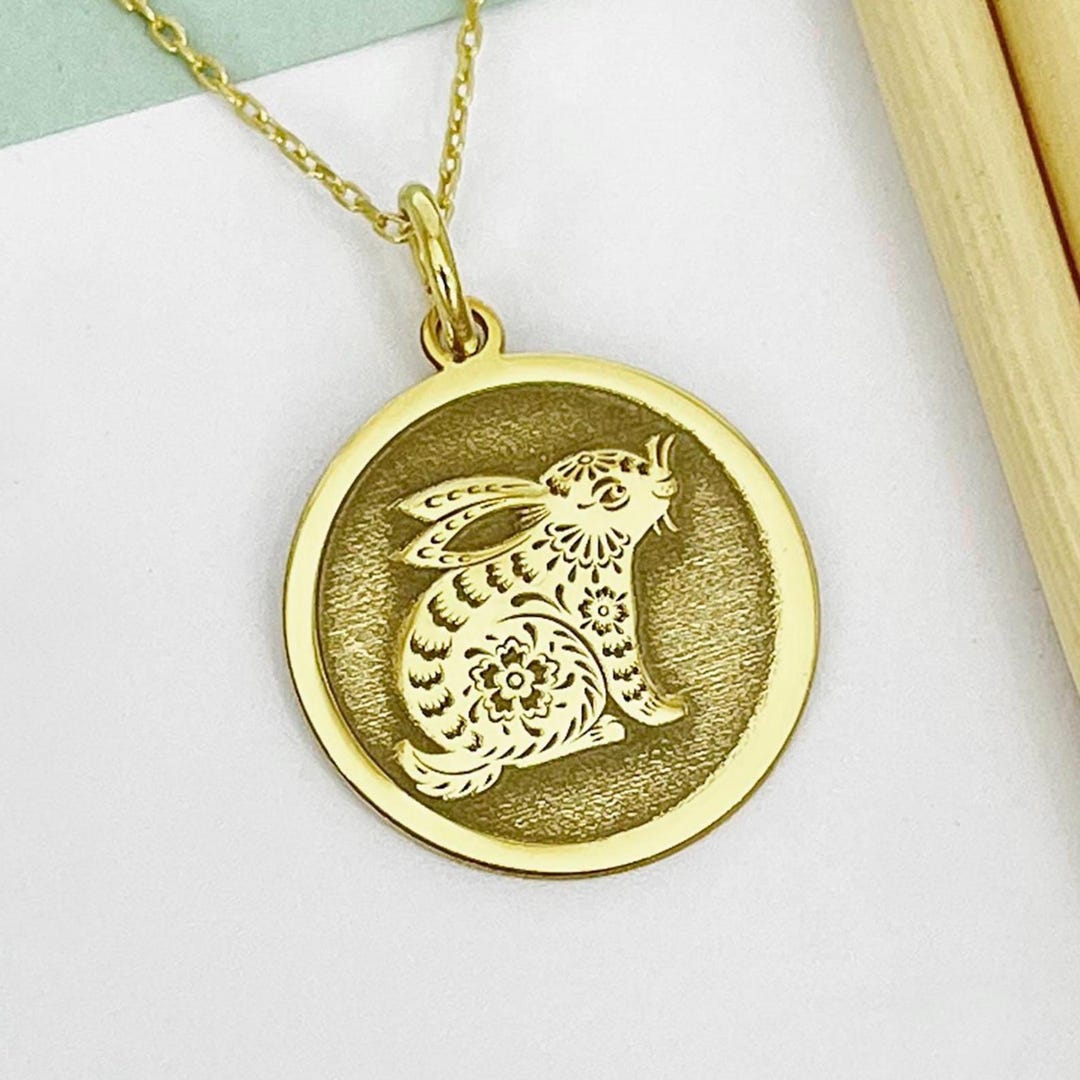 925 Sterling Silver Celtic Rabbit Pendant: Personalized Hare Necklace ...