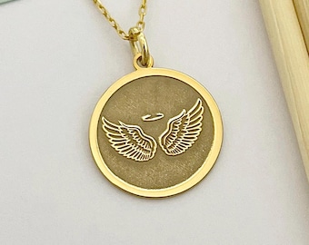 925 Sterling Silver Angel Wing Necklace: Personalized Pendant