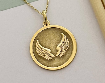 925 Sterling Silver Angel Wing Necklace: Personalized Pendant, Gift For Her