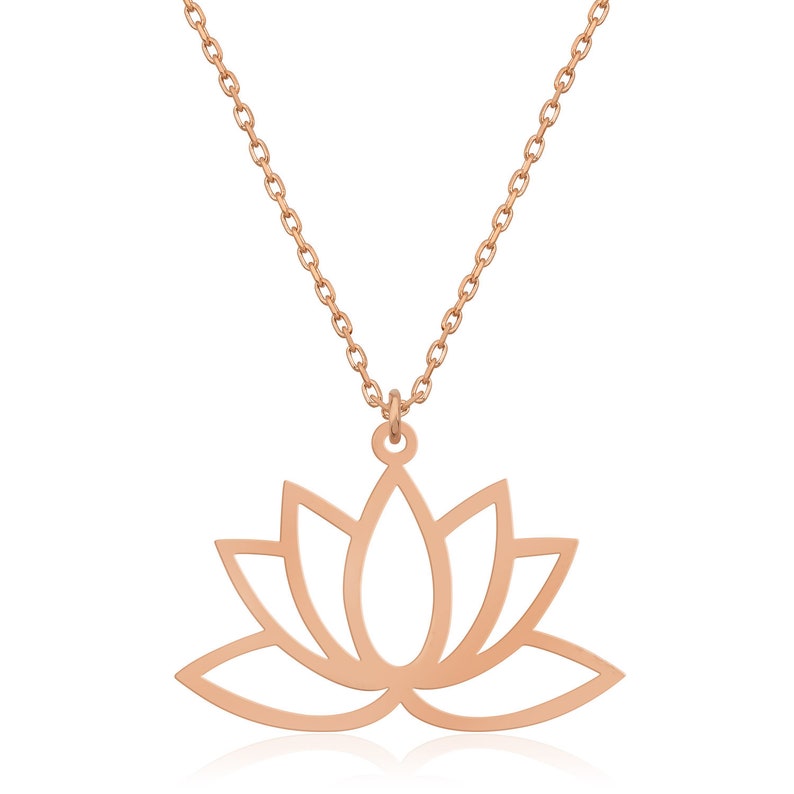Gold Lotus Flower Necklace Lotus Flower Jewellery Lotus Etsy