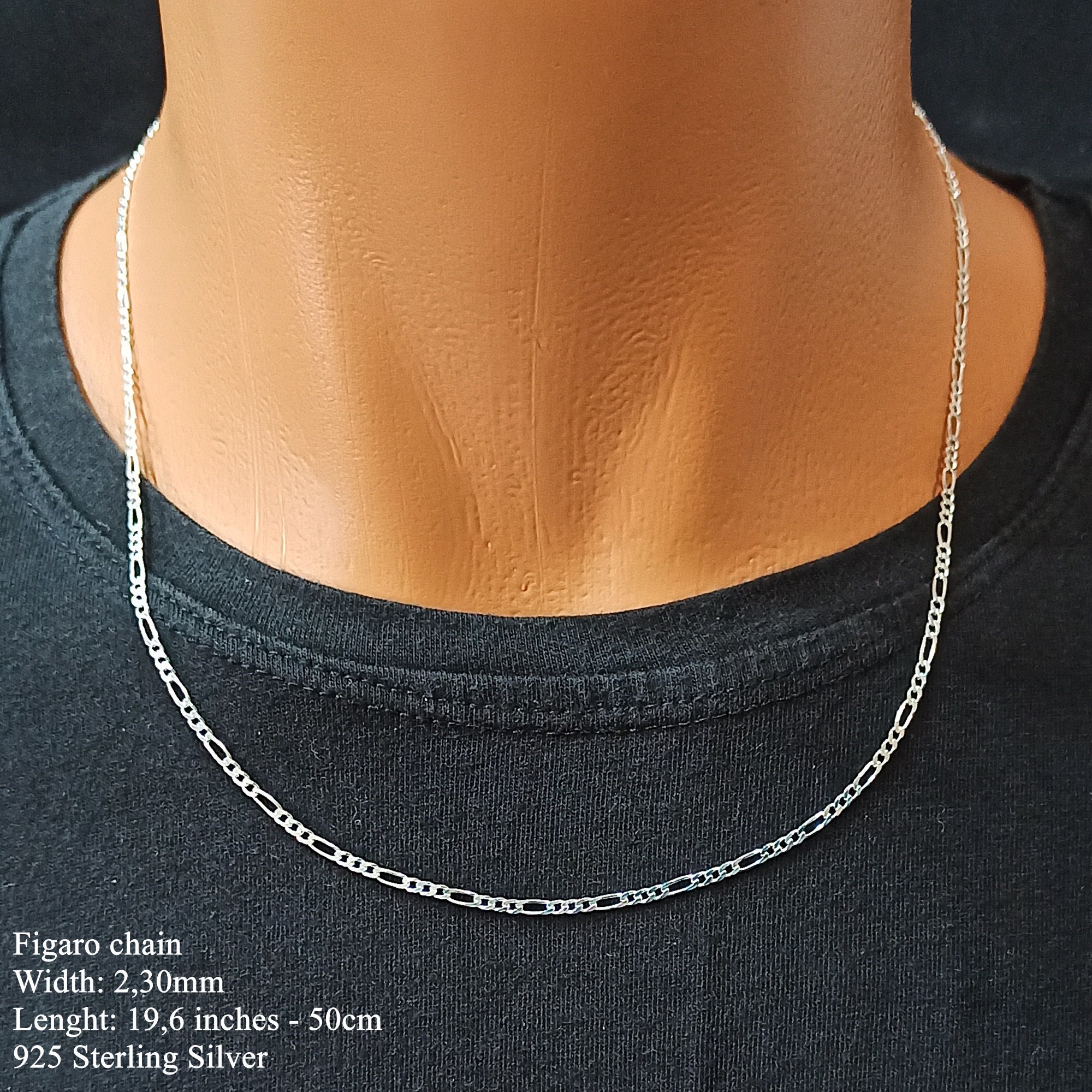 SILVER925 FIGARO NECKLACE/シルバー/ネックレス ISOLATION / アイソレーション】Silver925 Figaro Chain