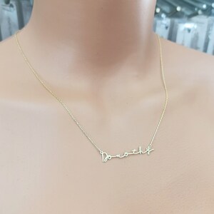 Sterling Silver Signature Name Necklace: Custom Handwriting Jewelry
