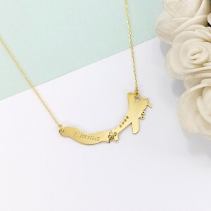 Personalized Airplane Necklace: Sterling Silver Skywriting Jewelry
