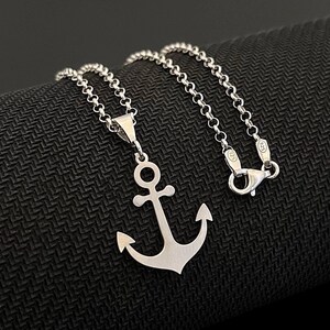 925 Sterling Silver Anchor Necklace For Men, Nautical Sailor Jewelry, Mens Anchor Pendant, Perfect Gift For Seafarers