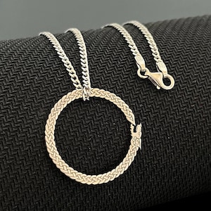 Ouroboros Necklace 925 Sterling Silver, Ouroboros Pendant, Symbol Of Rebirth Jewelry, Men&#39;s Necklace, Gift For Him