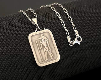 Anubis Necklace Sterling Silver | Egyptian God Jewelry | Gifts For Him