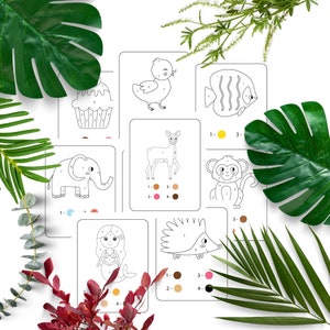Kids Color By Number Printable | Paint by Number Children | Coloring Guide - Instant Digital PDF Download | Activity Sheet