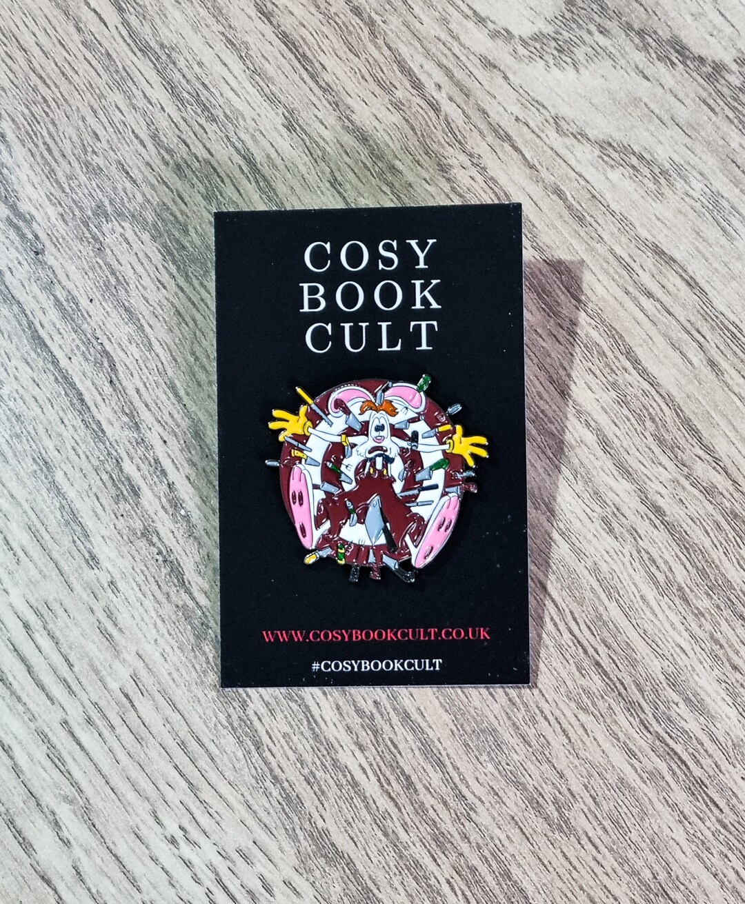 Cosy Book Cult Who Framed Roger Rabbit Knife Throwing Rare Enamel Pin ...