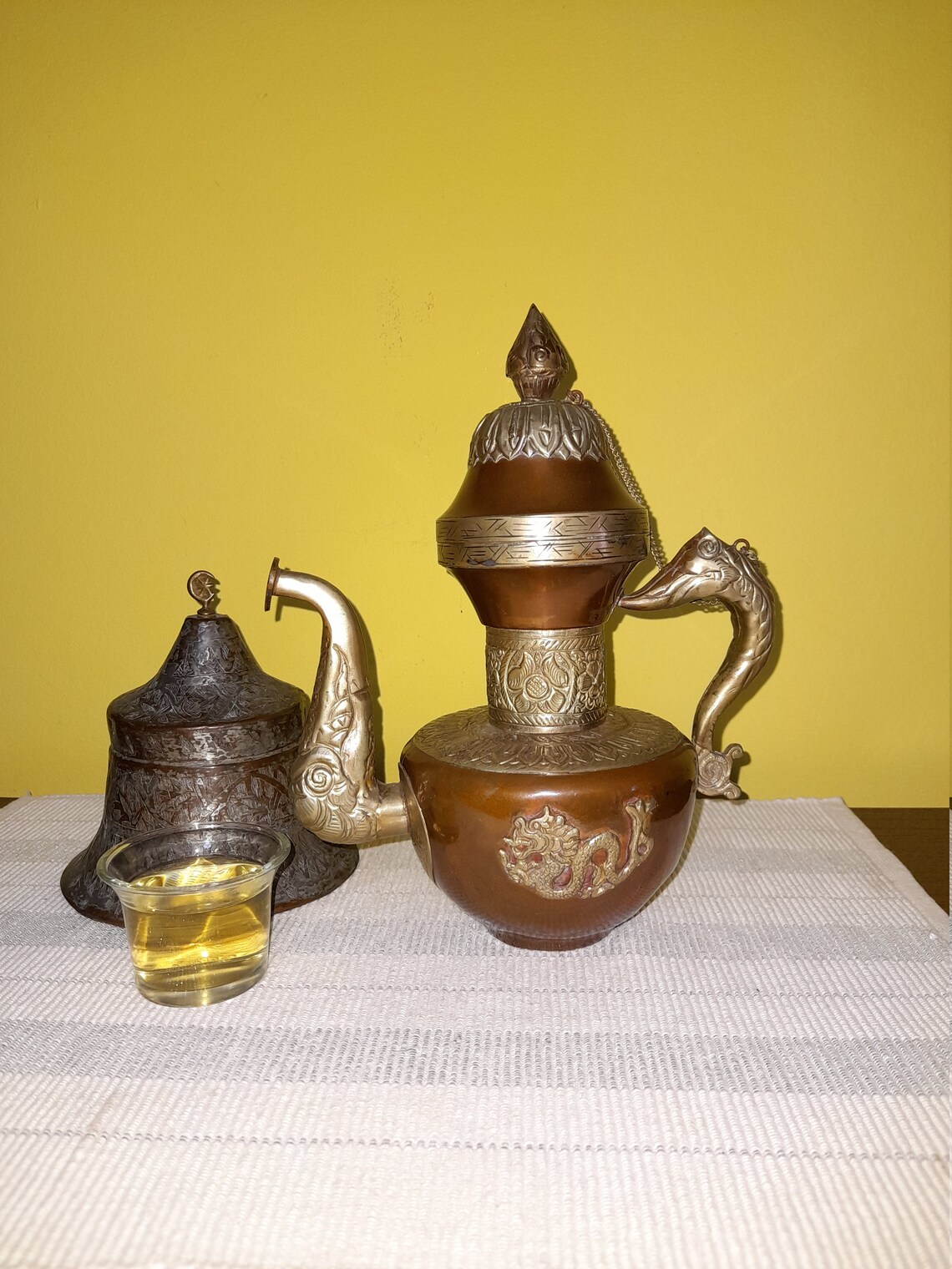 ANTIQUE TIBETAN TEAPOT Middle East Hand Made Ornate Asian Etsy