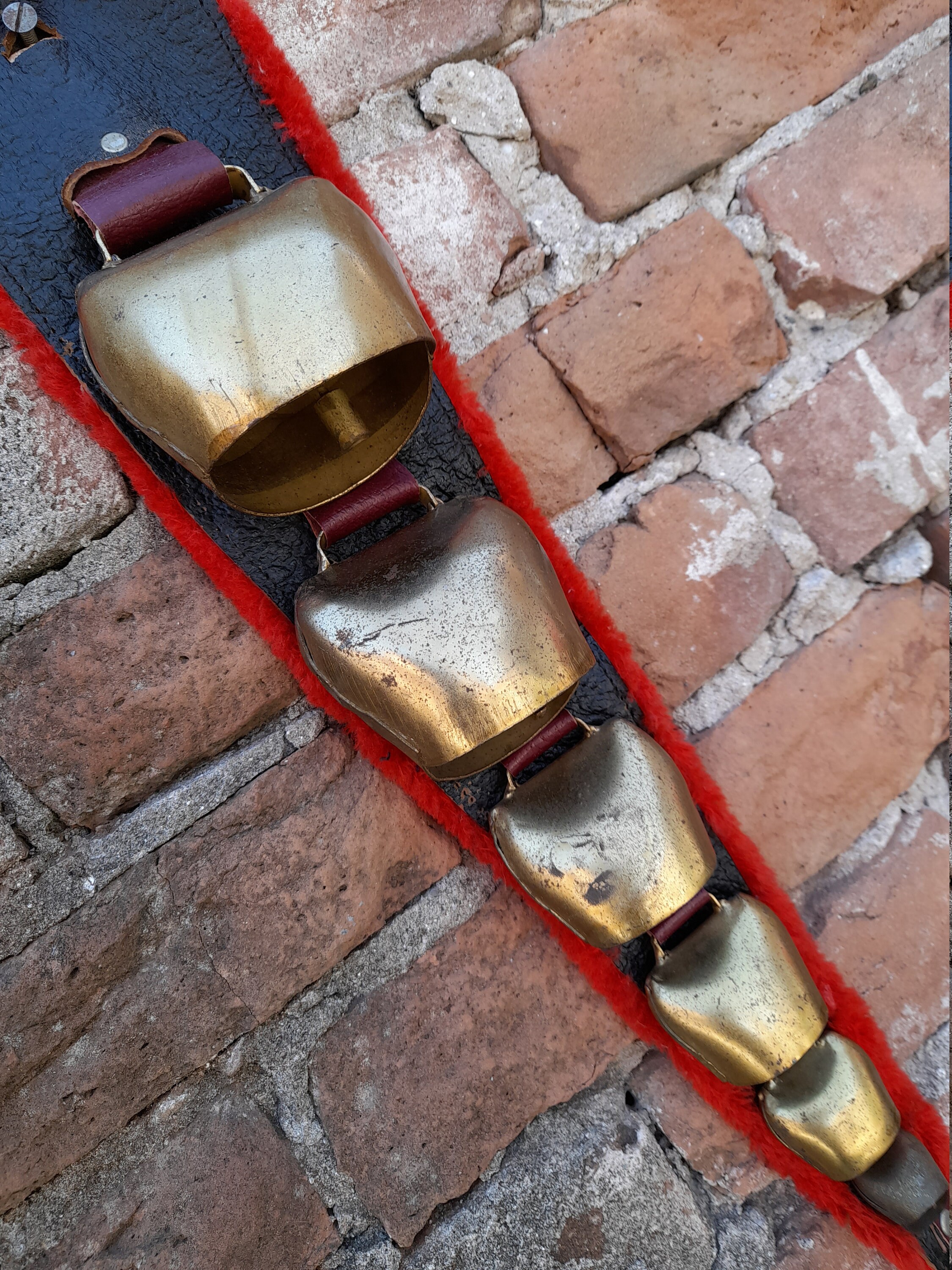 SWISS COW STRAP Large Bells Set of 6 on Original Used Leather Etsy