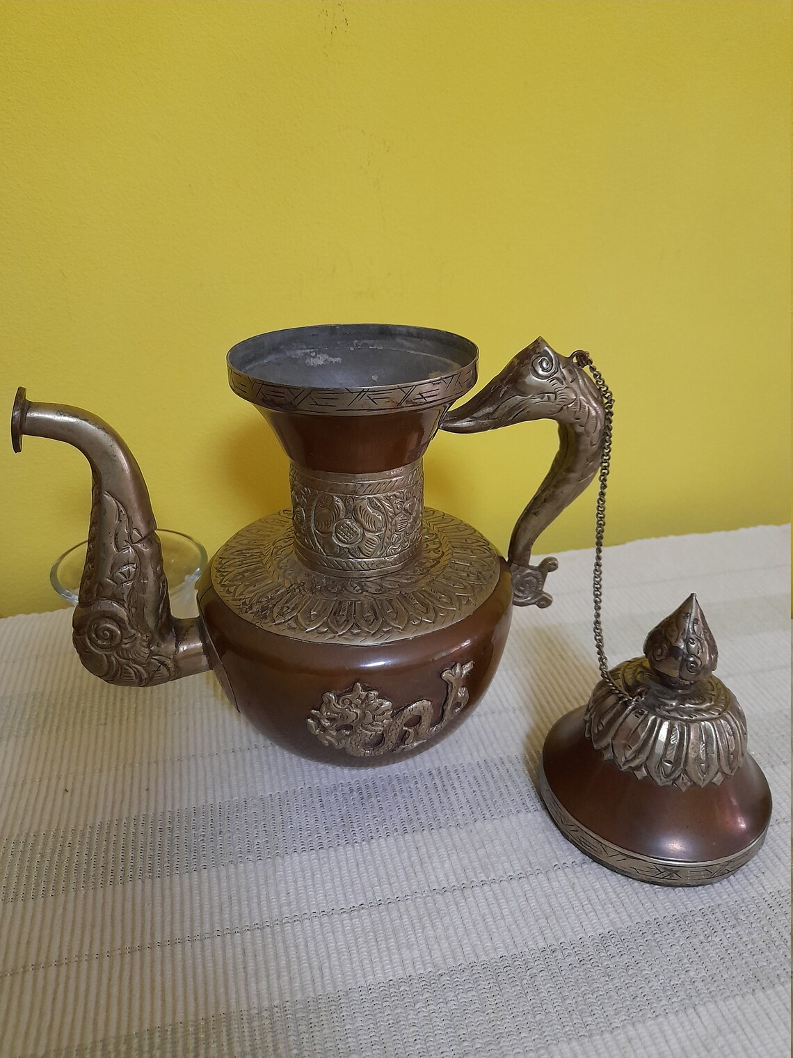 ANTIQUE TIBETAN TEAPOT Middle East Hand Made Ornate Asian Etsy