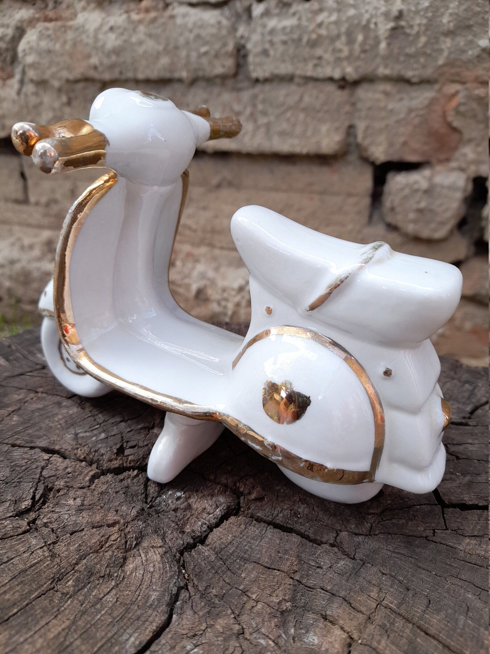 1960's VESPA SCOOTER Vintage Ceramic Porcelain Figurine Etsy