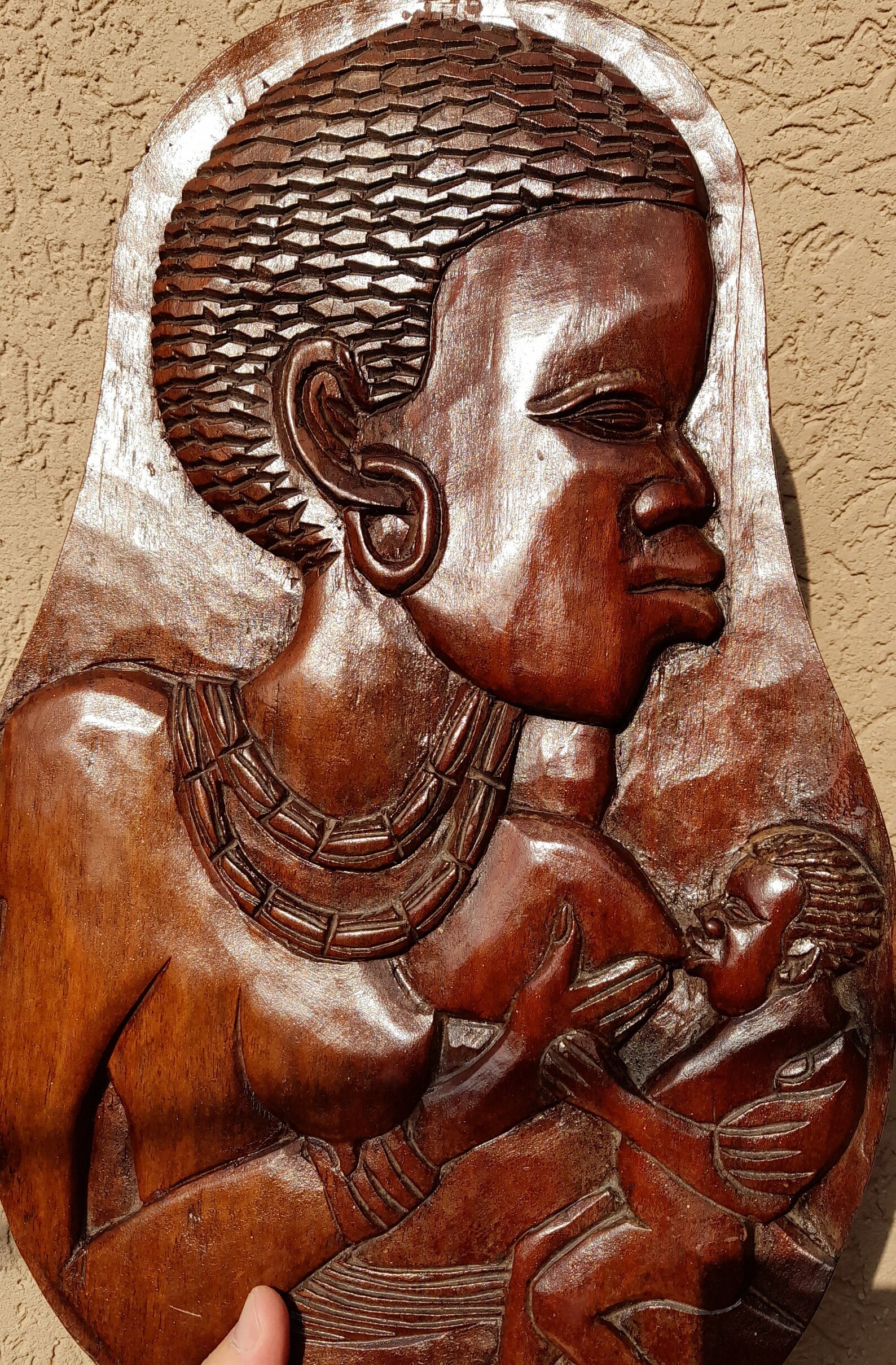 AFRICAN WOOD CARVING FolkArt African Wall Decor African Mother | Etsy