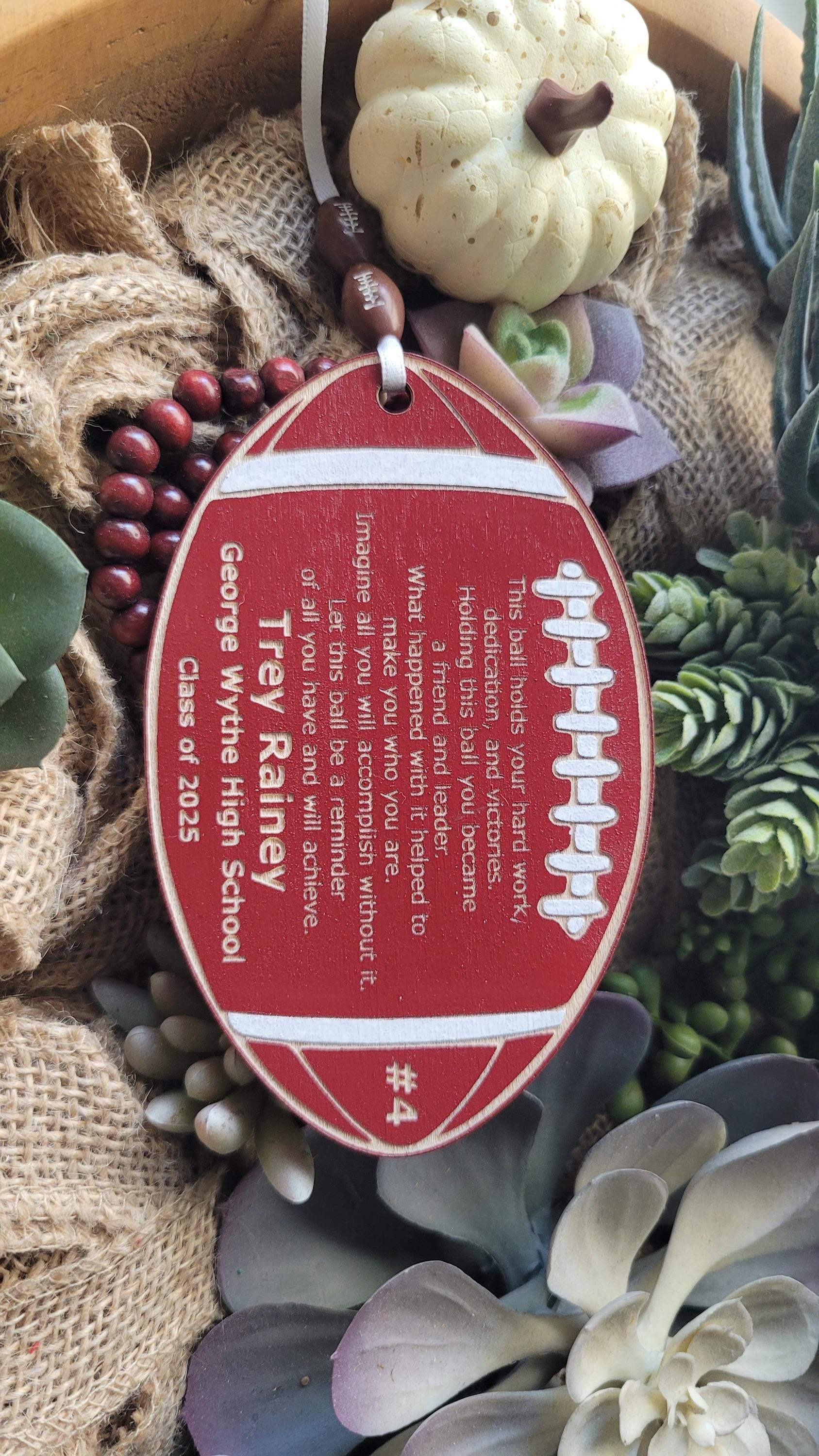FOOTBALL HOMECOMING GIFT + Senior Night Banquet Bouquet Keepsakes + Placecard + Ornament + Gift Bag Tag + Goodie Bag + HoCo + Graduate