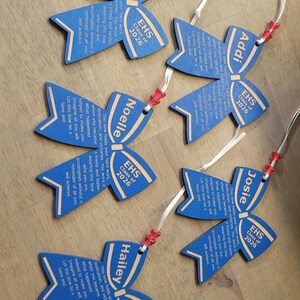 Personalized Cheerleader Homecoming Gift, Laser Engraved Ornament Nationals Senior End of Season image 13