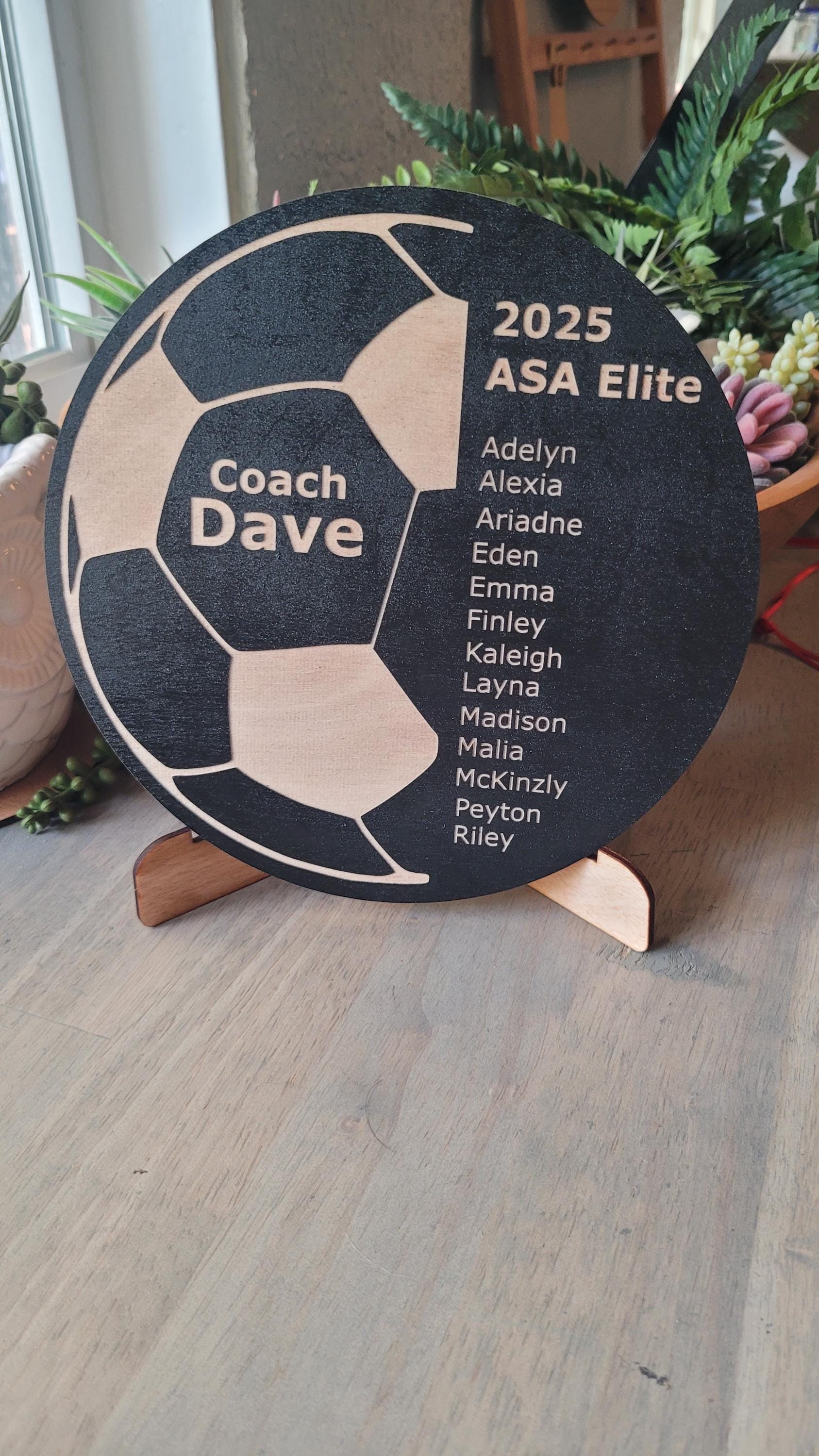 Soccer Coach Personalized Plaque, Custom End of Season Gift award 