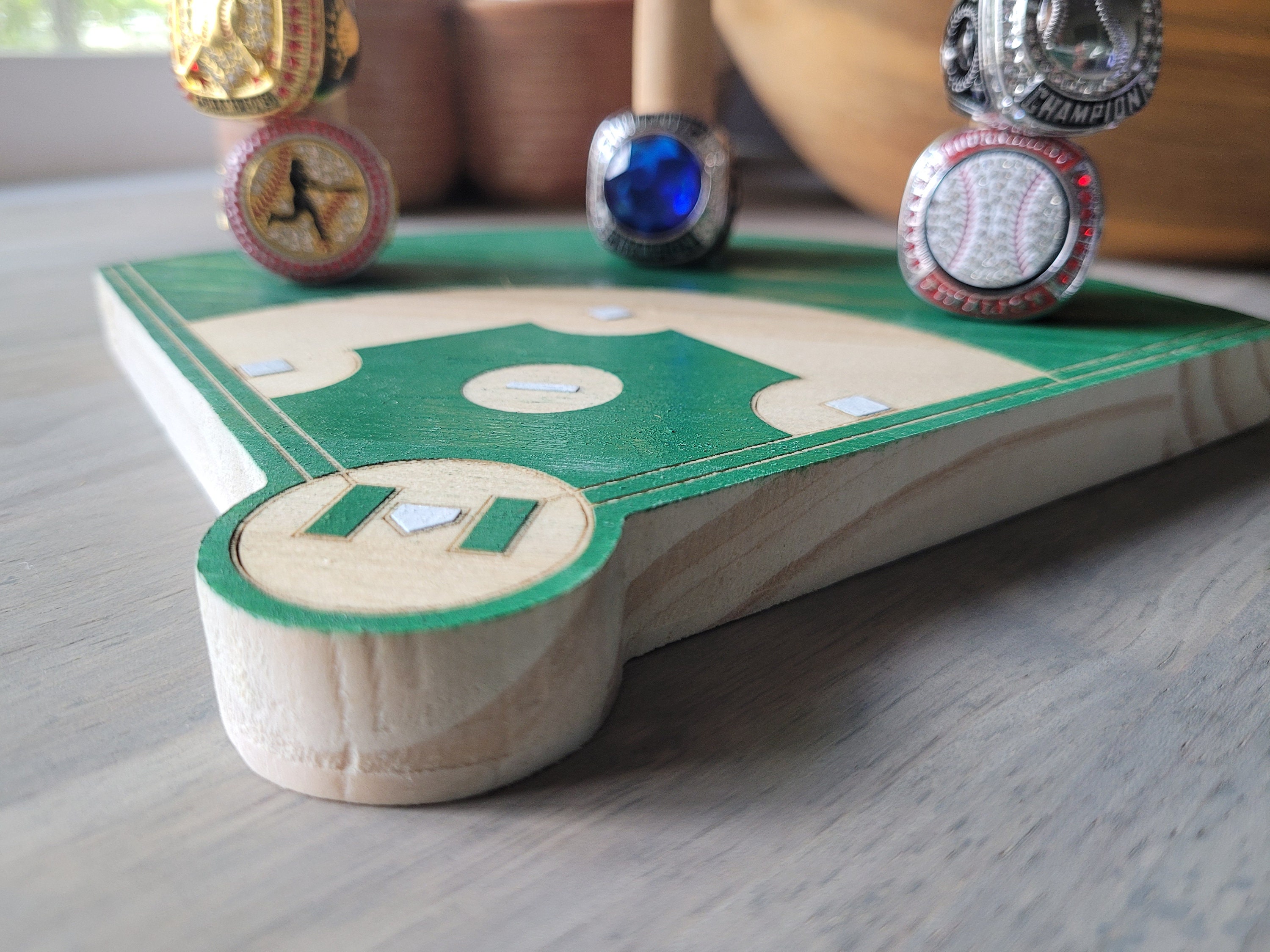 BASEBALL or SOFTBALL RING Holder + Tournament Ring Display + Championship Ring Rack + Customized Gift