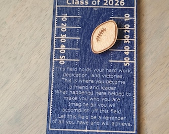 Football Homecoming Gift, Senior Night Keepsake, Homecoming, Bag Tag - Shadow Box, Graduation