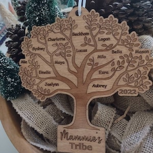 FAMILY TREE ORNAMENT + Personalized Christmas Ornament + Family Ornament + Personalized gift