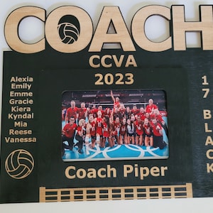 COACH FRAME + Coach Gift + End of Season Gift + Swim + Softball + Baseball + Volleyball + Football + Cheer + Tennis + Track + Gymnastics